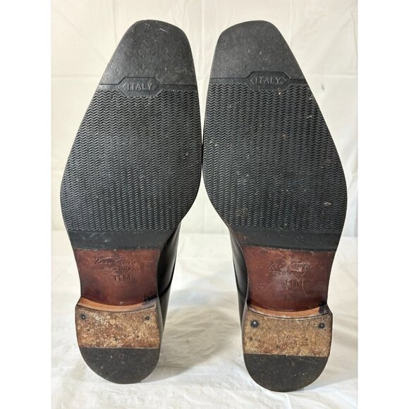 Barneys New York Mens 11 M Brown Leather Square Toe Oxfords Dress Shoes Italy main image 6